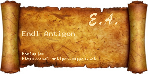 Endl Antigon névjegykártya